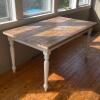 Farmhouse-Style Rectangular Dining Table with Turned Legs