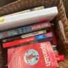 Assorted Travel Guides and Novels in Woven Basket - 3