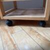 Tile-Top Wooden Rolling Kitchen Cart Island with Built In Wine Rack - 3