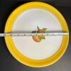 Hand-Painted Faience Plate Atelier Dujae France With Yellow Rim - 5