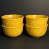 Yellow Embossed Stoneware Bowls