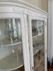 French Provincial Style Curio Cabinet With Glass Doors and Ornate Trim - 3