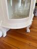 French Provincial Style Curio Cabinet With Glass Doors and Ornate Trim - 4