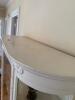 French Provincial Style Curio Cabinet With Glass Doors and Ornate Trim - 9