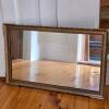 Rectangular Wall Mirror With Ornate Gold-Tone Frame 27"x17"