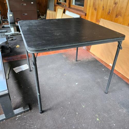Black Square Folding Card Table by Cosco