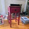 Shaker-Style Red Painted One-Drawer Side Table