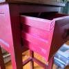 Shaker-Style Red Painted One-Drawer Side Table - 2