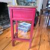 Shaker-Style Red Painted One-Drawer Side Table - 3