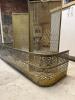 Brass Fireplace Screen and Spark Guard with Decorative Detailing - 2