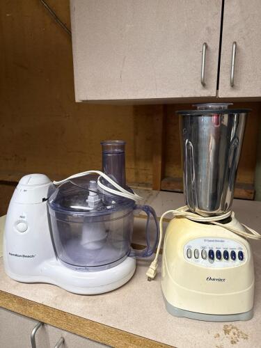 Osterizer 10 Speed Blender and Hamilton Beach Food Processor
