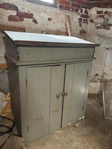 Primitive Slant Front Painted Cupboard No. 1