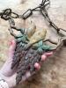 Cast Iron Hanging Chain with Painted Birds and Leaves - 3