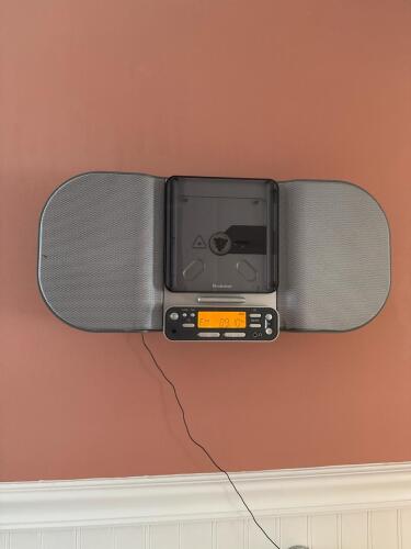 Brookstone Wall Mount CD Player With FM Radio
