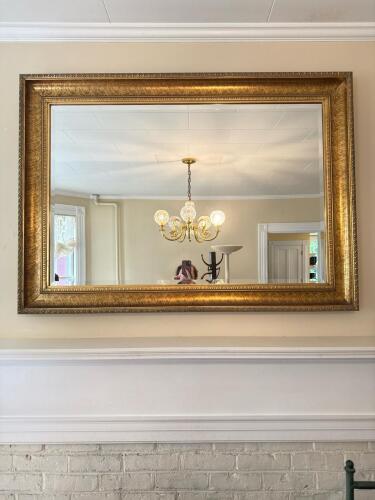 Large Giltwood Wall Mirror in Neoclassical-Style Frame