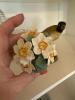 Oriole Figurine, Crown Staffordshire Daffodils and Glass Basket - 9