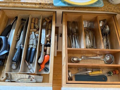 Assorted Kitchen Utensils and Flatware Lot
