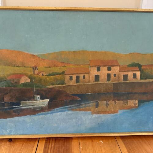 Landscape with Houses and River
