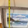 Framed Watercolor Coastal Scene in Rustic Wood Frame - 6