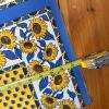 Proven&ccedil;al-Style Sunflower and Blue Print Table Linens - 5