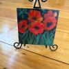Mini Floral Painting on Easel with Faux Fruit Arrangement - 2