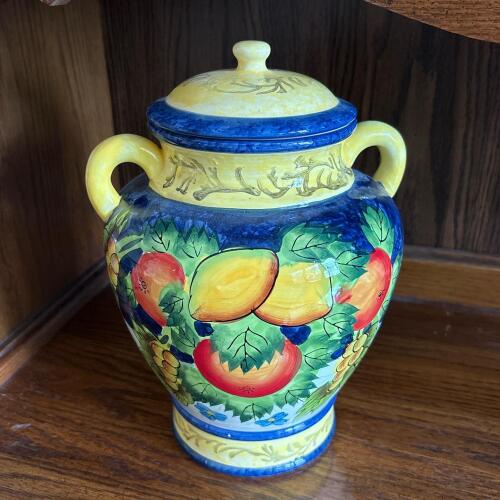 Hand Painted Nonni's Ceramic Cookie Jar