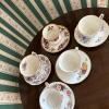 Bone China Floral Teacups and Saucers Ten Piece Lot - 2