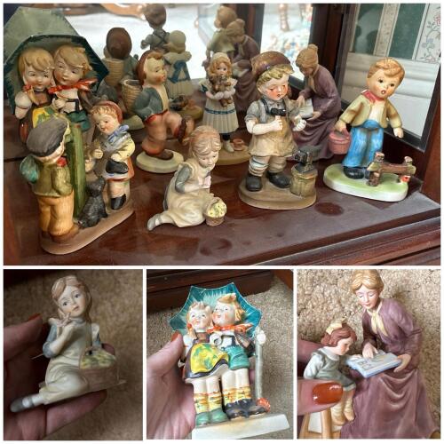 Assorted Ceramic Children and Family Figurine Lot