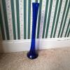 Cobalt Blue Glass Vase - 23.5"