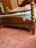 Early American Style Queen Size Poster Bed Frame Only - 6