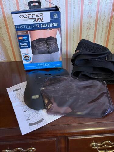 Copper Fit Rapid Relief Plus Back Support with Gel Pack