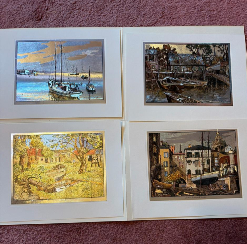 Lionel Barrymore Color-Etch Prints in Hedged Traditional Style