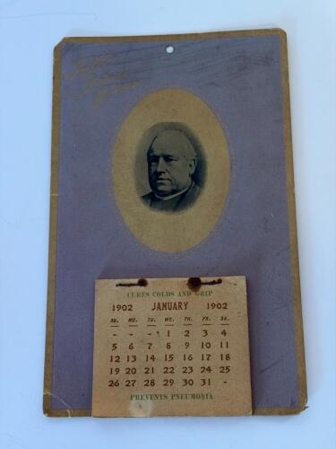 1902 Father John's Medicine Advertising Calendar Card