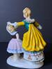 Porcelain Figurine of Woman and Girl in 18th-Century Style Dress - 3
