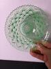 Uranium Glass Pressed Bowl in Diamond Pattern - 3