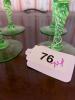 Uranium Art Deco-Style Green Uranium Glass Champagne Coupes - 12
