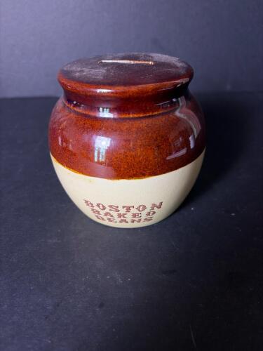 Boston Baked Beans Brown Stoneware Bank