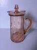 Pink Depression Glass Pitcher, Serving Plate, and Handled Plate - 9