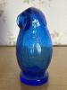 Small Cobalt Blue Art Glass Owl Figurine - 3