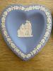 Two Wedgwood Blue Jasperware Heart-Shaped Dishes - 3