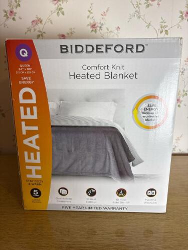 Biddeford Comfort Knit Heated Blanket With Analog Controllers