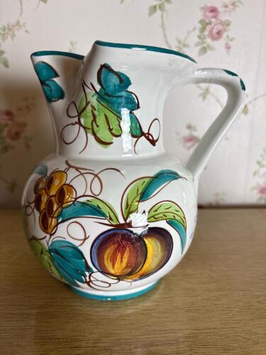 Prince Spaghetti Italian Hand-Painted Fruit Pitcher
