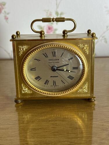 Exclusiv Staiger West Germany Quartz Brass Alarm Clock