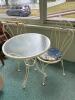 Metal Patio Bistro Table and Chairs Set