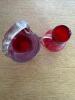 Two Ruby Crackle Glass Basket and Pitcher in the Mid-Century Style - 5