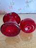 Two Ruby Crackle Glass Basket and Pitcher in the Mid-Century Style - 6