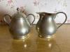 Pewter Creamer and Sugar Bowl Set, KMD Tiel Holland