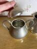 Pewter Creamer and Sugar Bowl Set, KMD Tiel Holland - 2