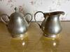Pewter Creamer and Sugar Bowl Set, KMD Tiel Holland - 3