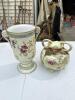 Pair of Hand Painted Nippon Vases, Moriage and Art Nouveau Style
